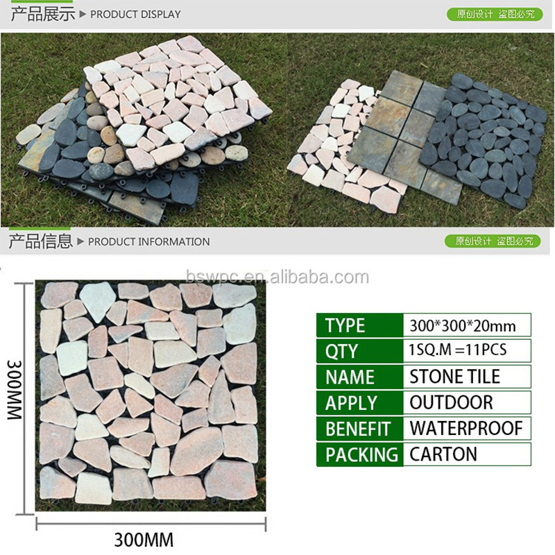 Snadno instalovatelné DIY zámkové kamenné dlaždice zahradní dekorace