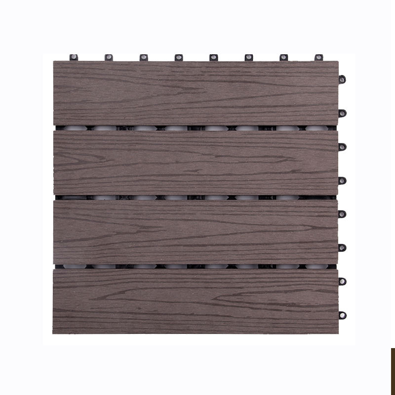 Dřevoplastový kompozitní WPC terasové dlaždice Inženýrská podlahová dekorace do zahrady